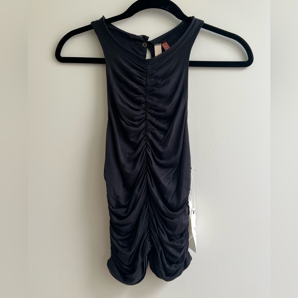 NWT black pilcro tank size small